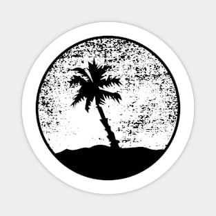 Island and palm tree Magnet